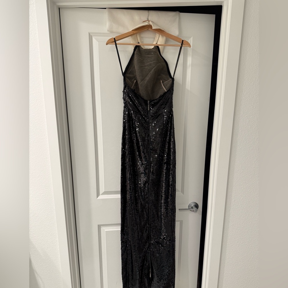 NWOT Bronx and Banco Wednesday Sequin Halterneck Maxi Dress Elegant - Picture 14 of 17